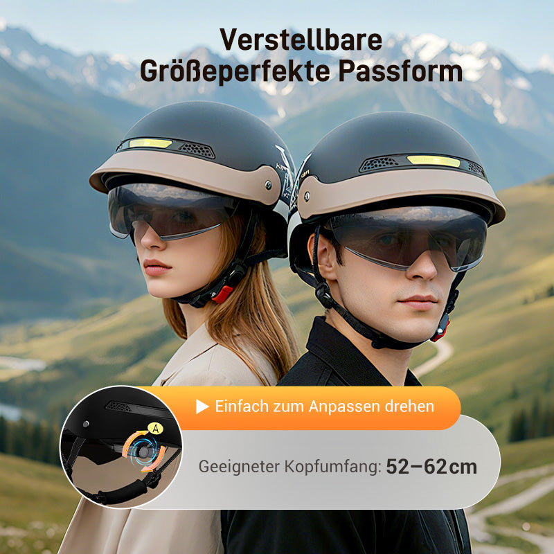 🛡️Atmungsaktiver, leichter und stoßfester Motorradhelm