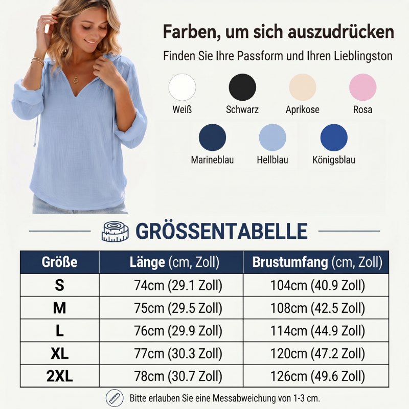 ⏰Zeitlich begrenzter Verkauf 50% RABATT🏖️Übergroßes Strandkleid mit Kapuze für Damen – Langärmliges Hemd mit V-Ausschnitt und Tasche