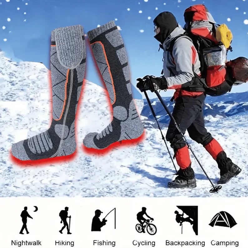 🎁Neujahrs-Sonderangebot: 50% Rabatt💥💥 Waschbare, wiederaufladbare Heizsocken für Damen und Herren