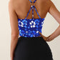 2-teiliges Damen Tankini-Set mit Floral-Print & Tunnelzug