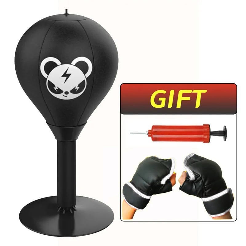 Desktop-Box-Speedball-Set mit Saugnäpfen, Hochleistungs-Trainingsboxsack, Stressabbau für Kinder und Erwachsene