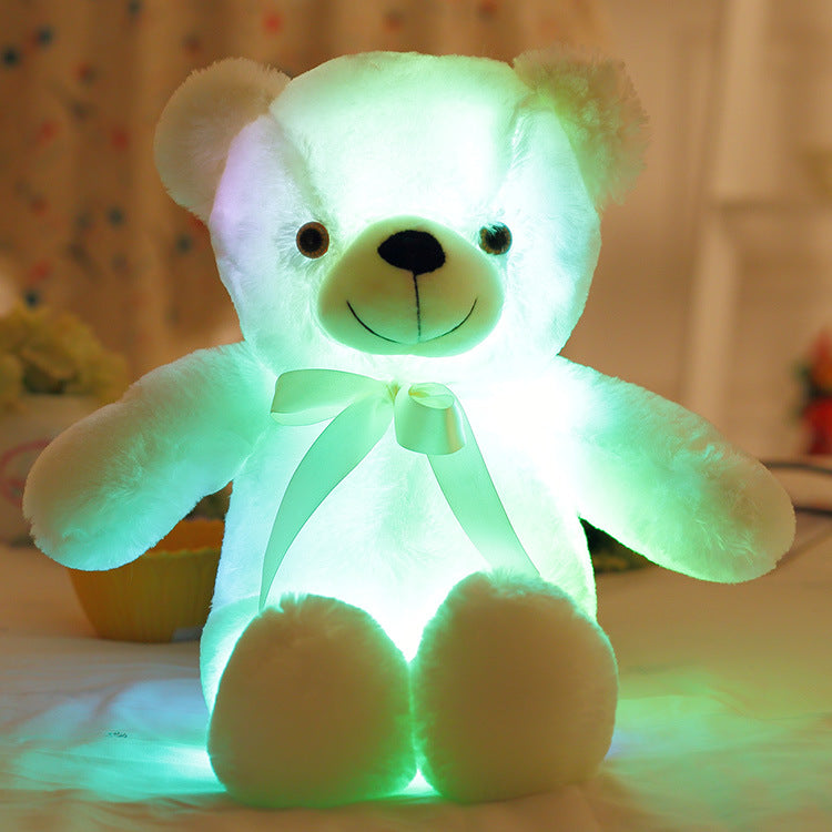 🎄❤️Weihnachtsangebot: 50% Rabatt 🧸Teddybär, buntes LED-Licht, Stofftiere