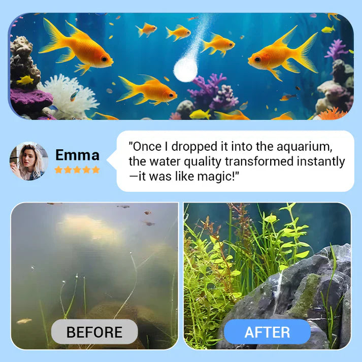 🌿Leistungsstarke Tablette zur Wasserreinigung im Aquarium