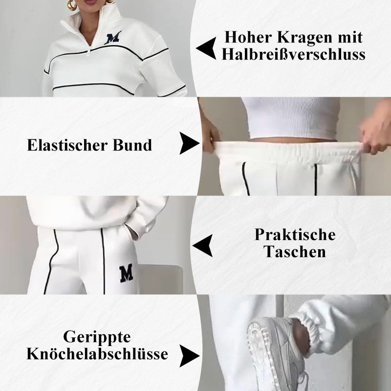 🍂 Frühherbst-Sonderaktion mit 50 % Rabatt！ ⌛️ Lässiges Sweatshirt 2-teiliges Set mit Linie