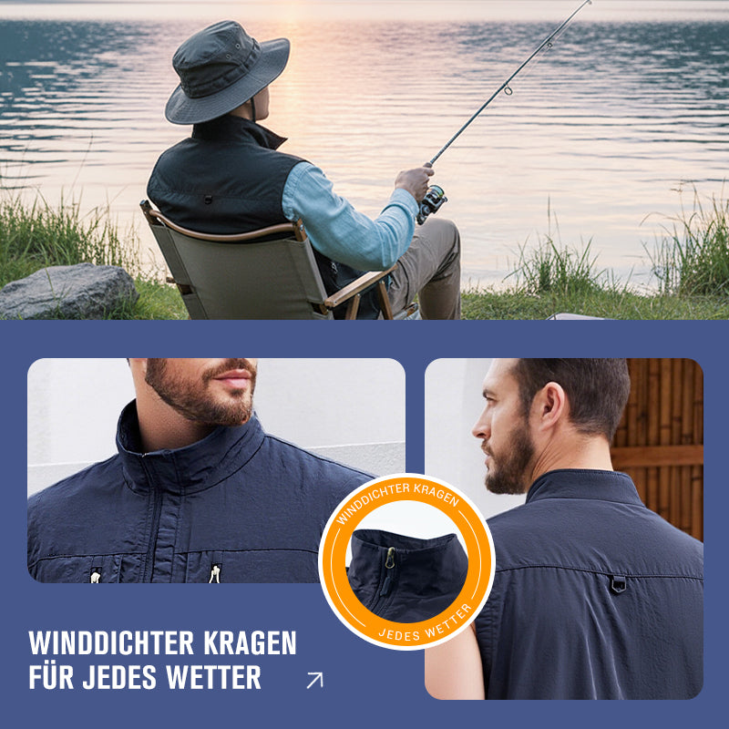 ⏰🔥Herren Outdoor-Weste mit mehreren Taschen🧥