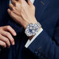 TINAIBIN Zwölf Sternzeichen & Sternenhimmel Diamant Automatikuhr Skelett Herrenuhr