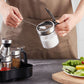 Gewürz-Organizer-Set aus Glas mit drehbarem Ständer