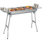 Klappbarer Holzkohlegrill aus Edelstahl für den Garten -73*33,5*70 cm tragbarer, klappbarer Grill -aus Edelstahl