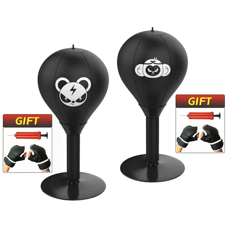Desktop-Box-Speedball-Set mit Saugnäpfen, Hochleistungs-Trainingsboxsack, Stressabbau für Kinder und Erwachsene