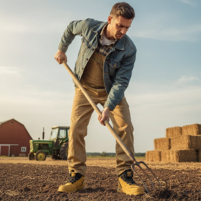 ⏰Herren-Outdoor-Arbeitsschuhe mit drehbarer Schnalle (wasserdicht, rutschfest, bequem und atmungsaktiv)