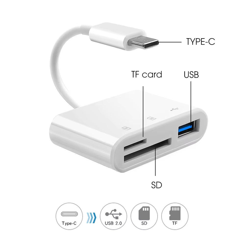 3-in-1 USB-C Speicherkartenleser