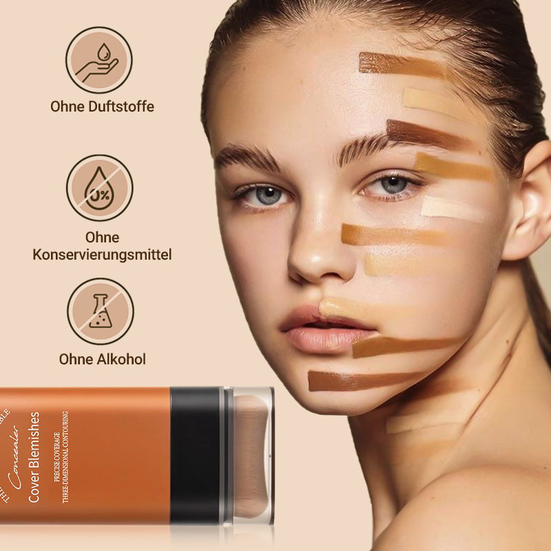 🎁Kaufen Sie 2 und erhalten Sie 1 gratis 💕Sofort verdeckender Foundation-Stift mit integriertem Pinsel