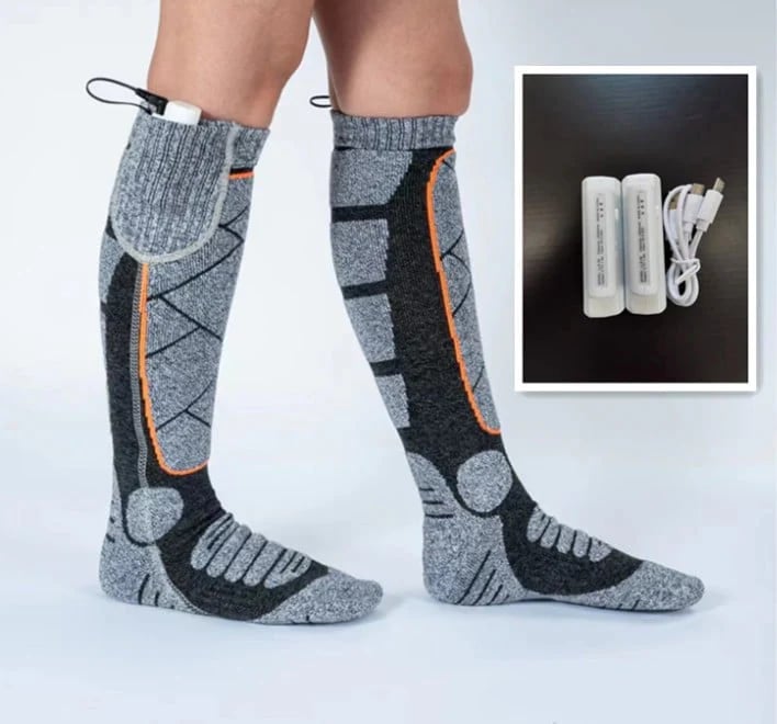 🎁Neujahrs-Sonderangebot: 50% Rabatt💥💥 Waschbare, wiederaufladbare Heizsocken für Damen und Herren