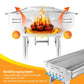 Klappbarer Holzkohlegrill aus Edelstahl für den Garten -73*33,5*70 cm tragbarer, klappbarer Grill -aus Edelstahl