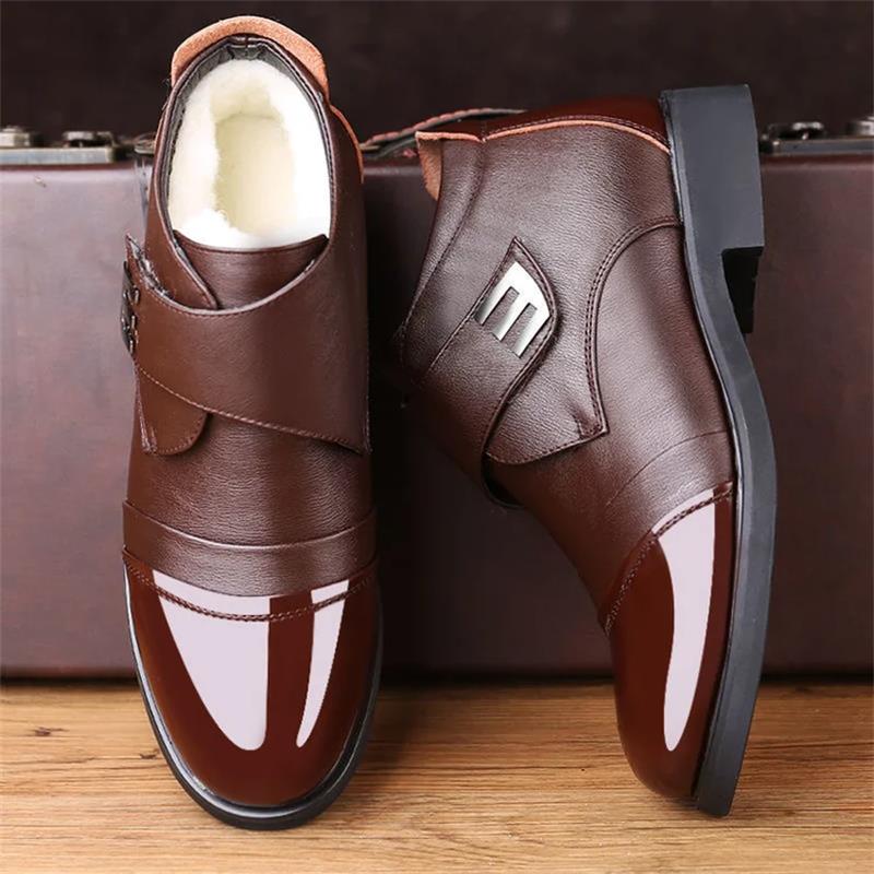 🔥Warme Herren Kunstfell gefütterte Ankle Snow Business Stiefel