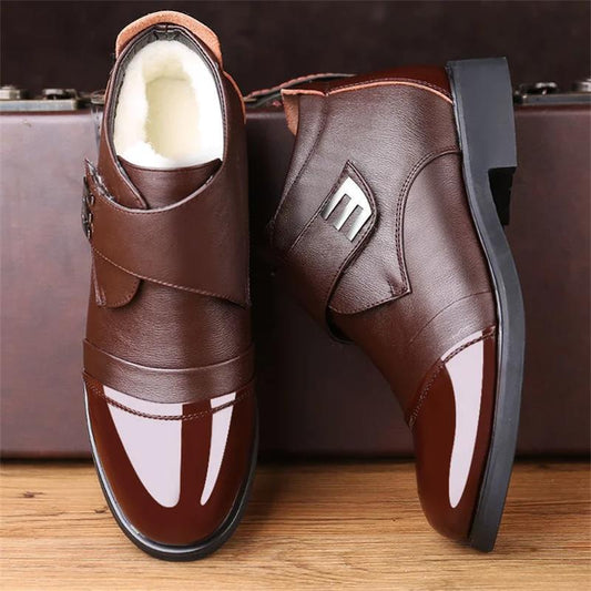 🔥Warme Herren Kunstfell gefütterte Ankle Snow Business Stiefel