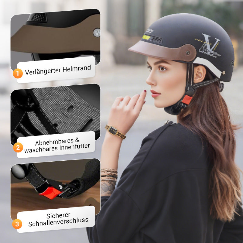 🛡️Atmungsaktiver, leichter und stoßfester Motorradhelm