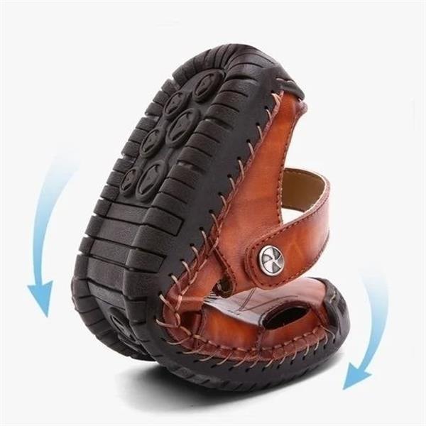 🔥Große Größe Weiches Leder Männer Atmungsaktive Outdoor-Sandalen