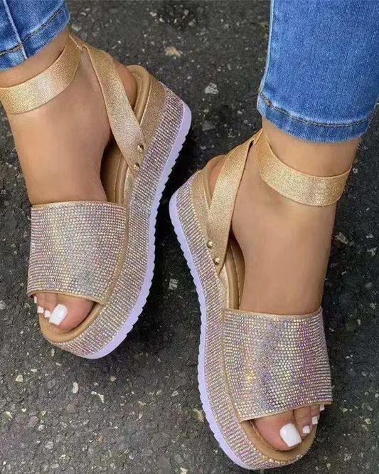 💎Sandalias de diamantes brillantes