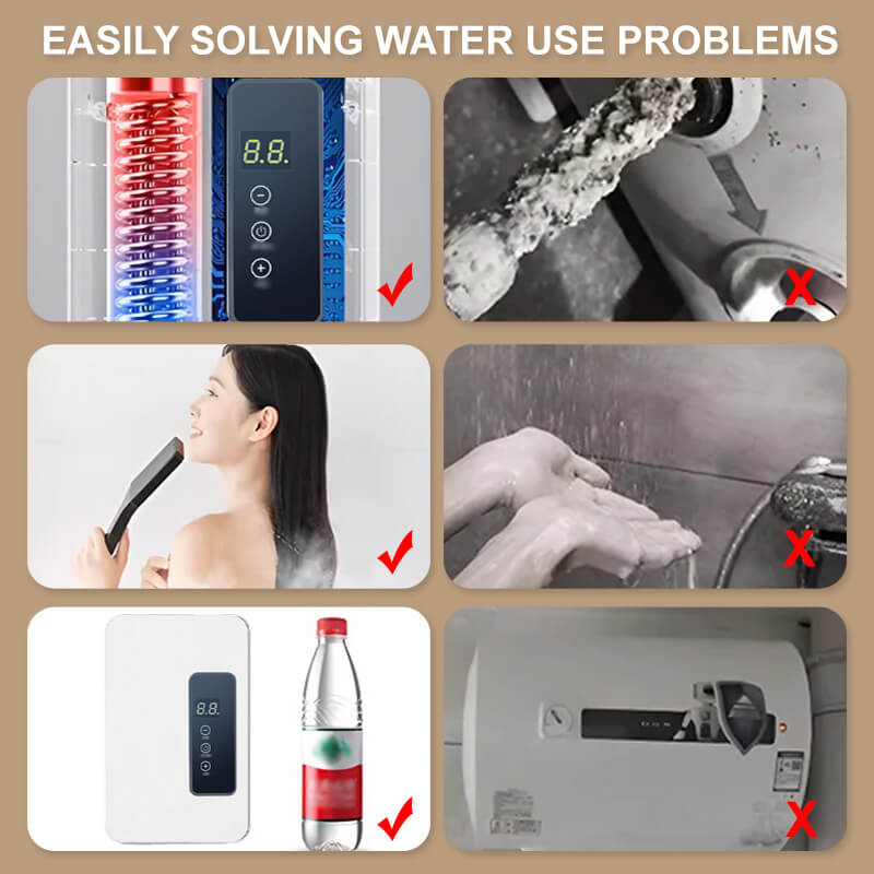 🚿 50 % RABATT & KOSTENLOSER VERSAND! ✨ Tankloser Warmwasserbereiter – digitale Temperaturregelung mit kompaktem Design für sofortige Warmwasserversorgung ⚡🌡️