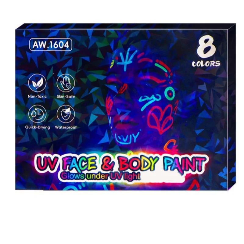 📢HEISSER VERKAUF 50 % RABATT !!!✨UV-Leuchtende Gesichts- und Körperfarben-Marker-Set
