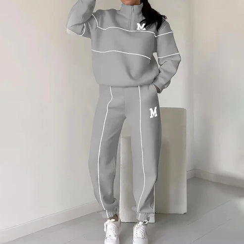 🍂 Frühherbst-Sonderaktion mit 50 % Rabatt！ ⌛️ Lässiges Sweatshirt 2-teiliges Set mit Linie
