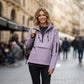 Kapuzenpullover mit Leopardenmuster und Kängurutasche