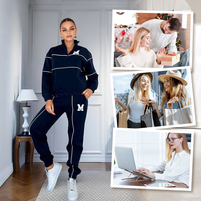 🍂 Frühherbst-Sonderaktion mit 50 % Rabatt！ ⌛️ Lässiges Sweatshirt 2-teiliges Set mit Linie
