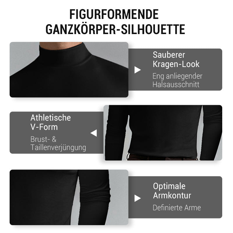 ⏳Begrenzte Zeit 50% Rabatt💥🎁Hochgeschlossenes Herren-T-Shirt mit langen Ärmeln und schmaler Passform