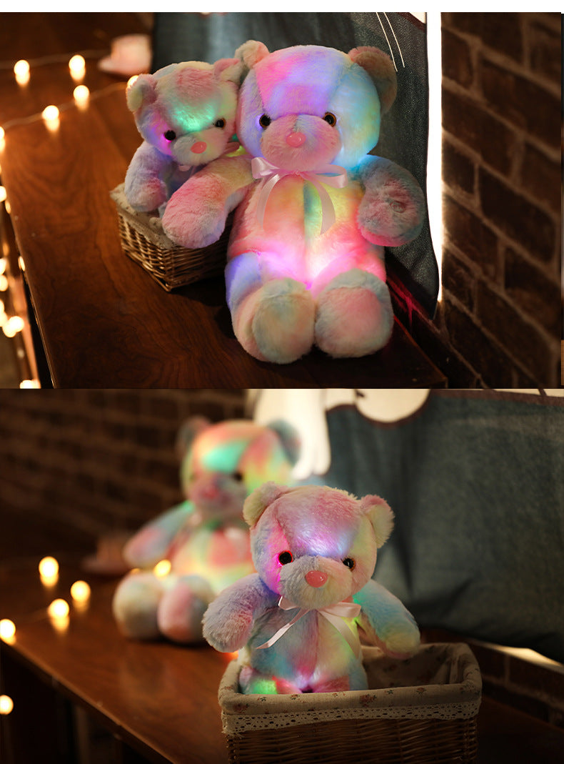🎄❤️Weihnachtsangebot: 50% Rabatt 🧸Teddybär, buntes LED-Licht, Stofftiere