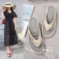 🎁2025 Neues Design der offenen Form✨🩴Weich gepolsterte Damen-Flip-Flop-Sandalen