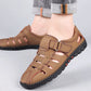 Modische PU-Ledersandalen mit Löchern