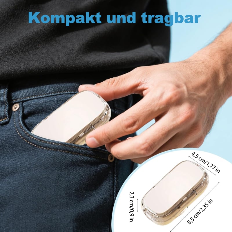 ⌛ Nur noch 3 Tage – 50 % auf alles! ⏰Hygienischer Reise-Pillenschneider – Kompakt für unterwegs, einfach zu reinigen & zu bedienen 🧳✨