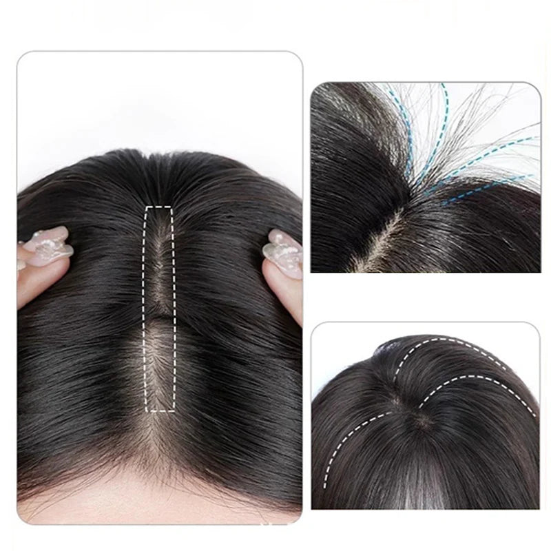 🎁1 kaufen, 1 gratis dazu🍃Natürliches Clip-on Teilweise Pony Haarteil