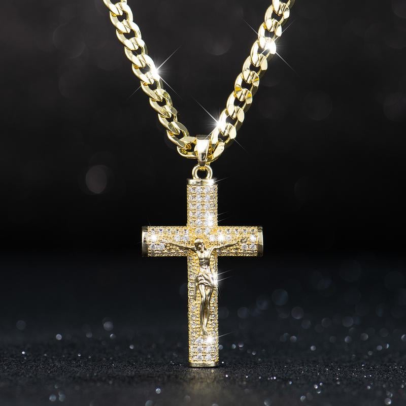 ✝️ 50% RABATT! ✨ Jesus-Kreuz-Anhänger (14K Vergoldet) – Spiritueller Schutz, Hochwertige Verarbeitung & Perfekt Als Bedeutungsvolles Geschenk 🎁