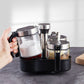 Gewürz-Organizer-Set aus Glas mit drehbarem Ständer