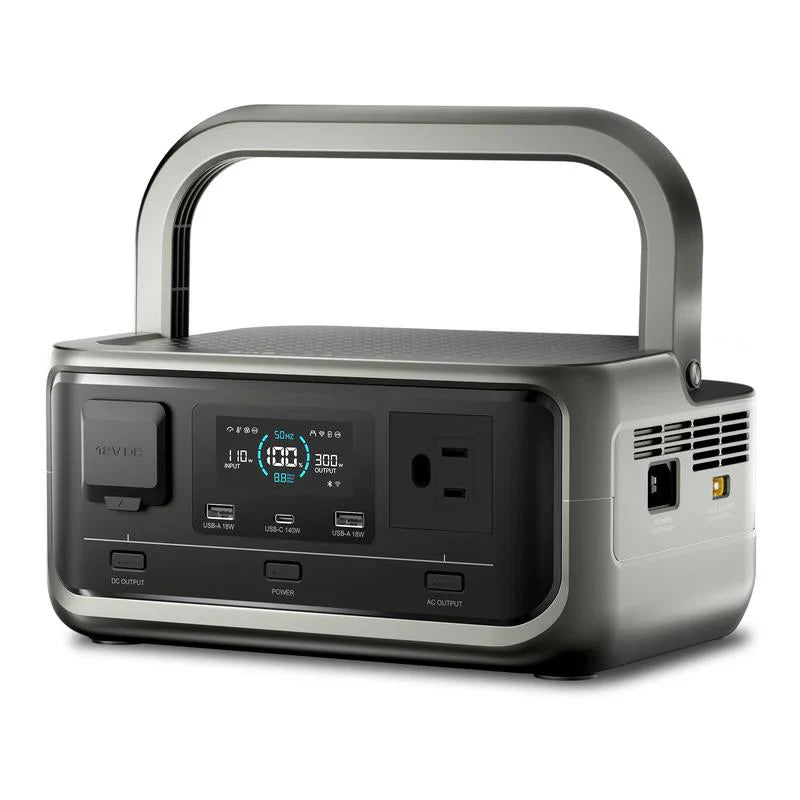 Tragbare Powerstation, 256Wh LiFePO4 Akku, 300W (Max 600W) Solargenerator, <20 ms USV, 100W USB C Ausgang, 3000 Ladezyklen Für Camping Draußen Reisen Notfälle Spieler Festival
