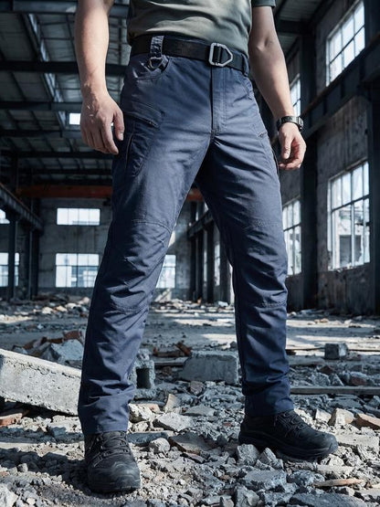 👖 Herren-Multifunktionstaktische Arbeitshose aus strapazierfähigem, nicht elastischem Stoff mit Reißverschlusstaschen, geeignet zum Wandern und für den Freizeitgebrauch