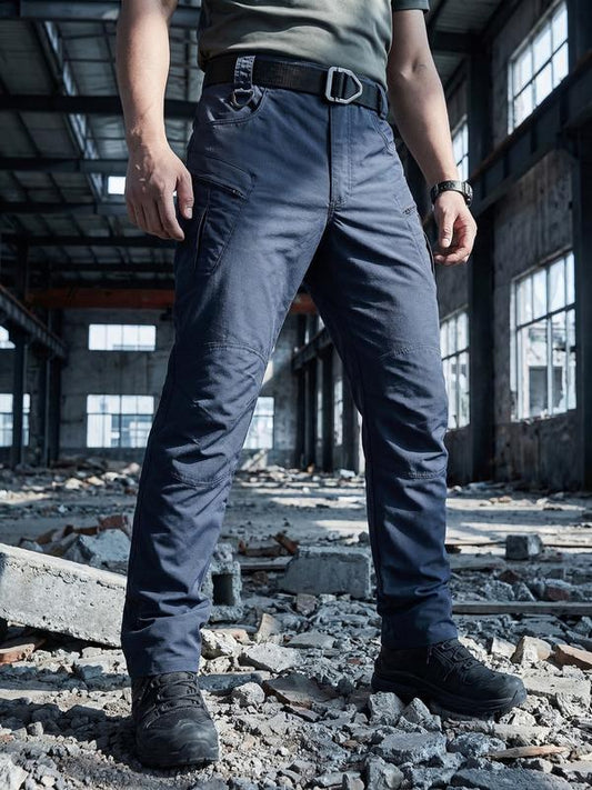 👖 Herren-Multifunktionstaktische Arbeitshose aus strapazierfähigem, nicht elastischem Stoff mit Reißverschlusstaschen, geeignet zum Wandern und für den Freizeitgebrauch
