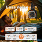 Campingventilator mit abnehmbarem Stativ, wiederaufladbarer Ventilator mit 30.000 mAh, LED-Beleuchtung und 270°-Schwenkfunktion, 4-in-1-Akku-Campingventilator