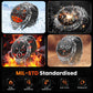 Herren Smartwatch im Militärstil mit 1100‑mAh‑Akku, 1,7‑Zoll‑AMOLED‑Display, LED‑Taschenlampe, IP68 wasserdicht, Fitnessuhr mit Telefonfunktion, über 110 Sportmodi, Herzfrequenz /Schlafüberwachung, kompatibel mit iOS und Android