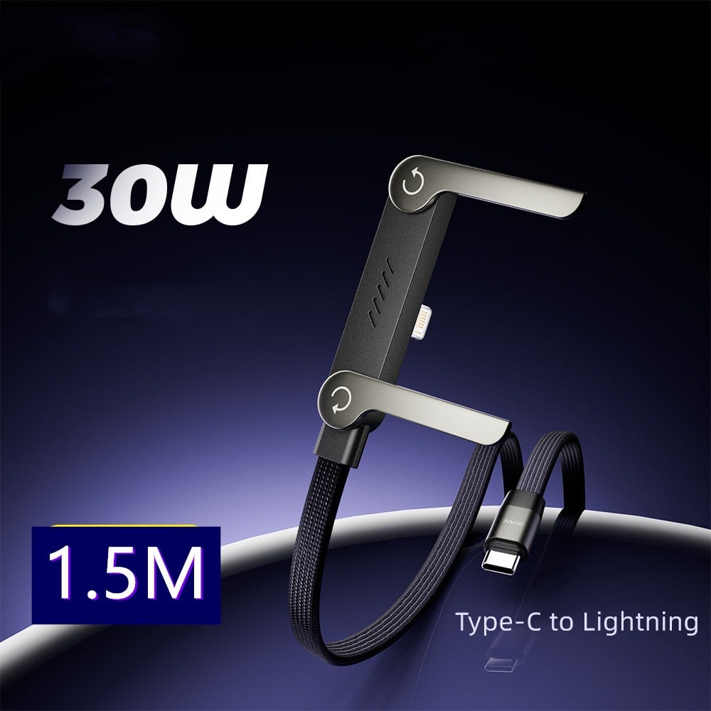 🔥 2-in-1-Geflochtenes Schnellladekabel mit integriertem Handyhalter
