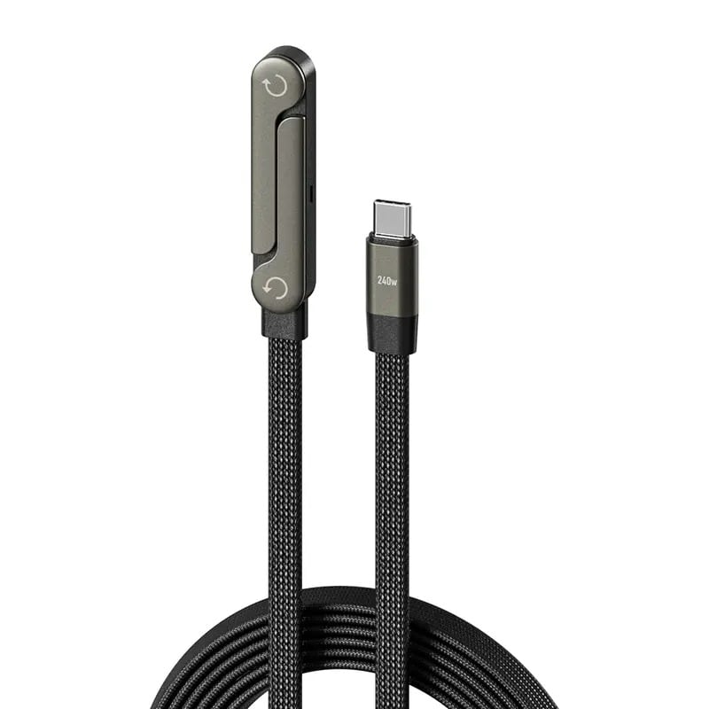 🔥 2-in-1-Geflochtenes Schnellladekabel mit integriertem Handyhalter