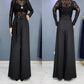 Fashionable draping wide leg pants