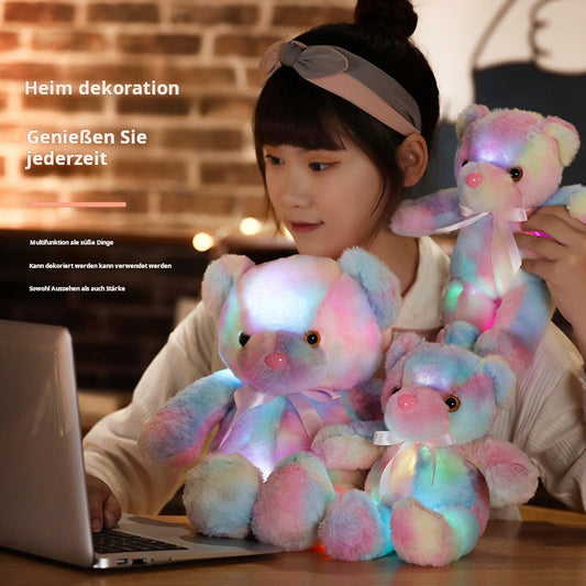 🎄❤️Weihnachtsangebot: 50% Rabatt 🧸Teddybär, buntes LED-Licht, Stofftiere