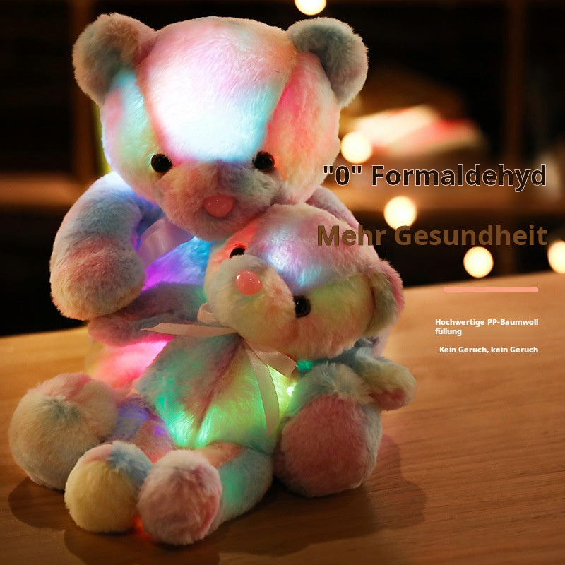 🎄❤️Weihnachtsangebot: 50% Rabatt 🧸Teddybär, buntes LED-Licht, Stofftiere