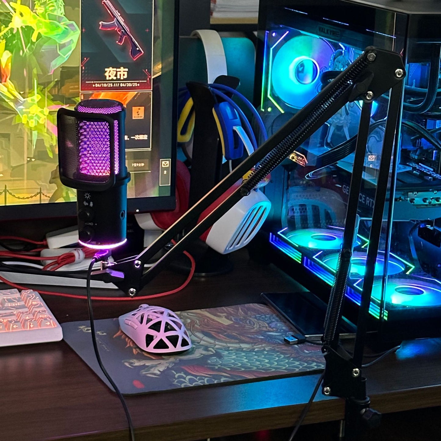 Dynamisches Gaming-Mikrofon, USB-Mikrofon mit Geräuschunterdrückung