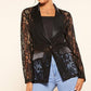 🏖️Sommer-Glamour Limited Edition💋Damen Eleganter Spitzenblazer mit  Ein-Knopf-Verschluss