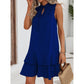 🎉Letzter Tag der Aktion: 50 % Rabatt 💃 Damenkleid mit Schleife und geometrischem Muster