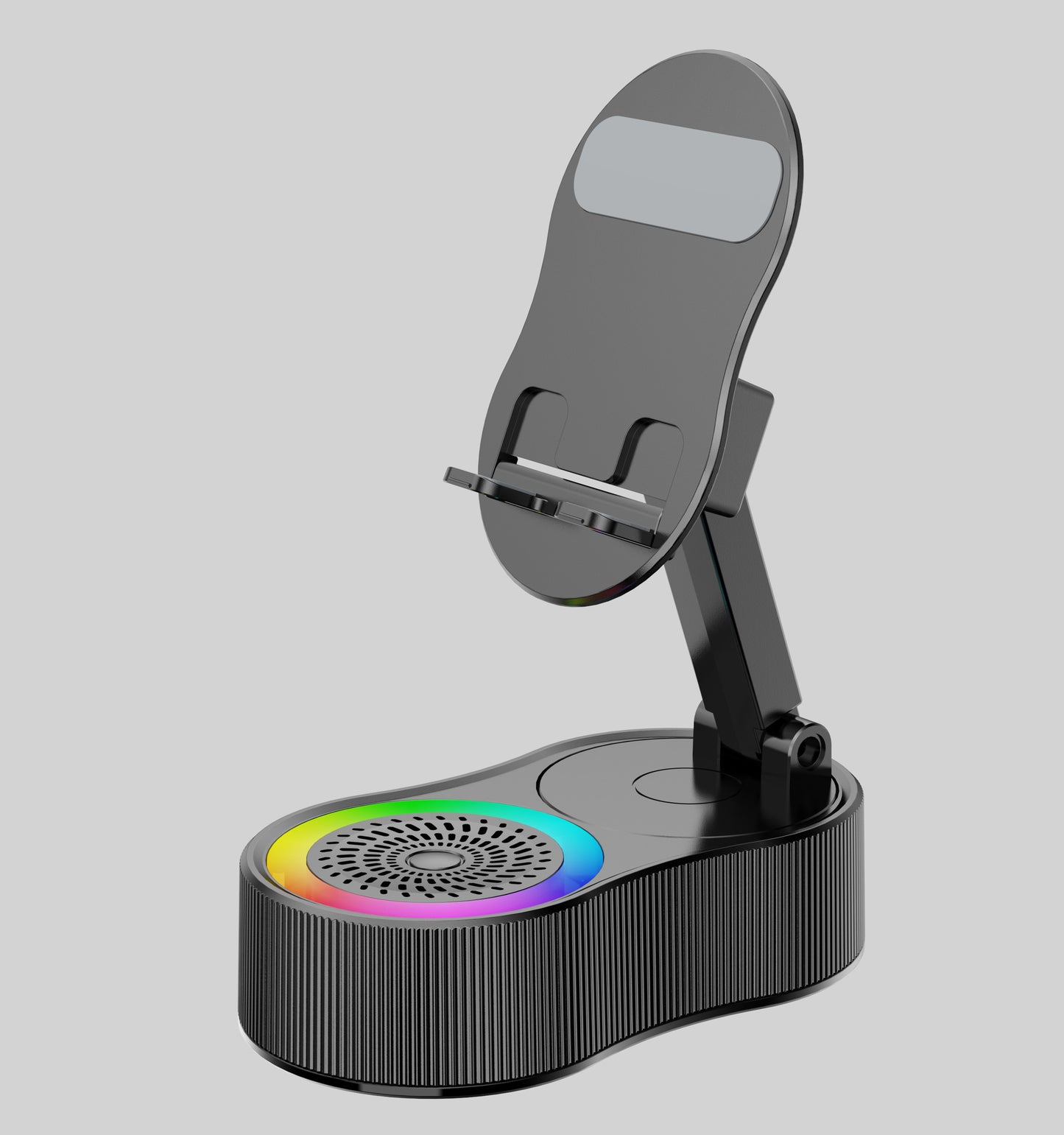 5-in-1 Handyhalterung mit kabellosem induktivem Audio-Bluetooth-Lautsprecher